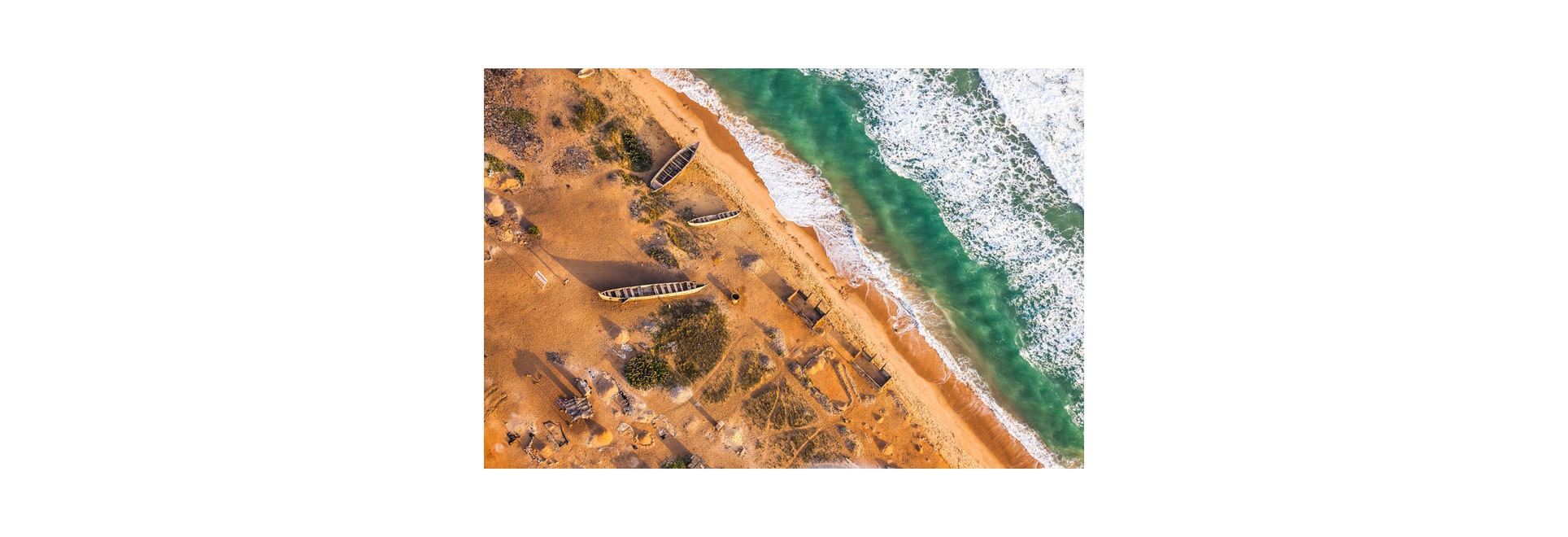 Strand in Lome, Hauptstadt von Togo, von oben fotografiert