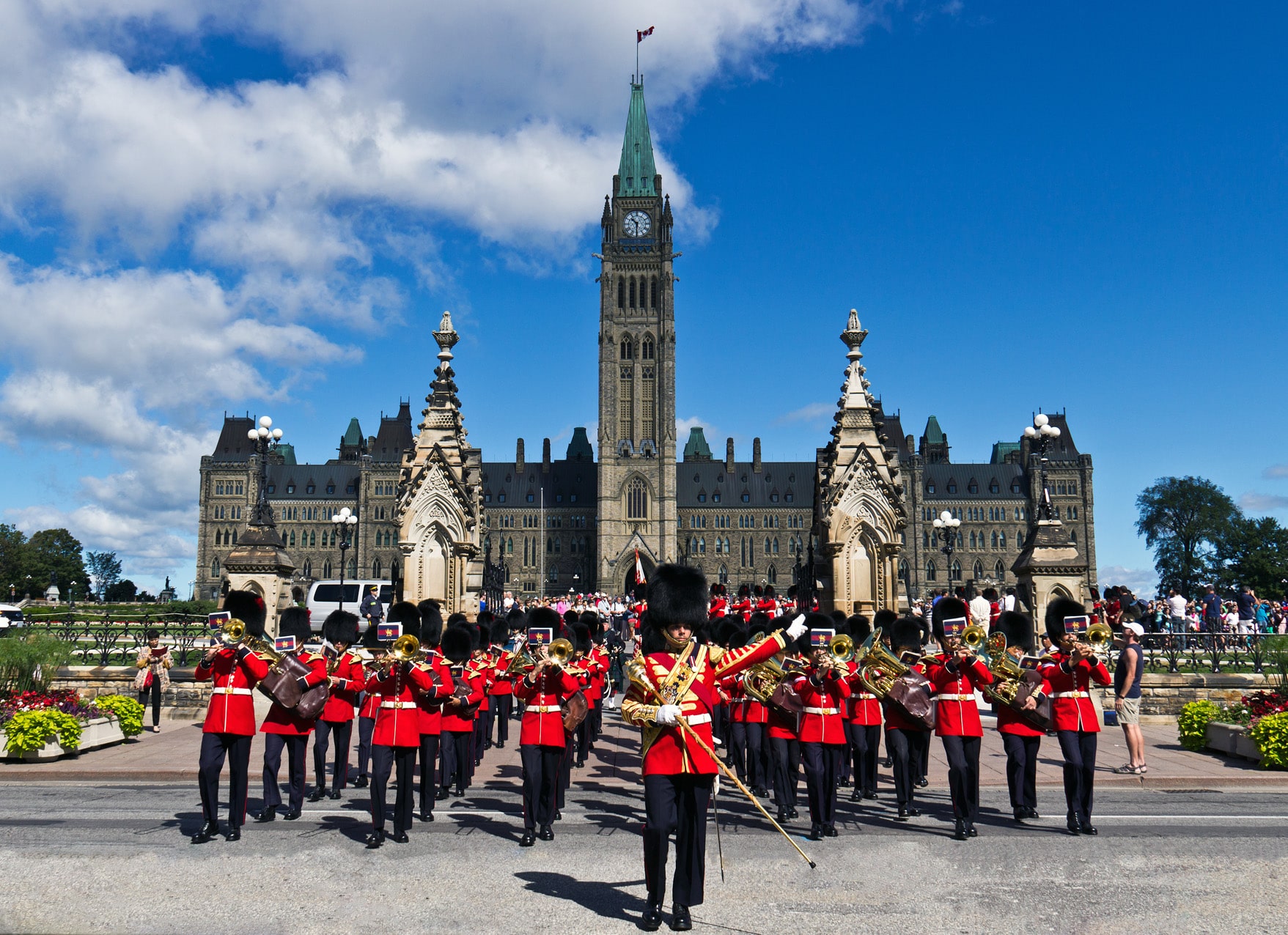 Wachablösung Zeremonie am Parliament Hill in Ottawa Kanada